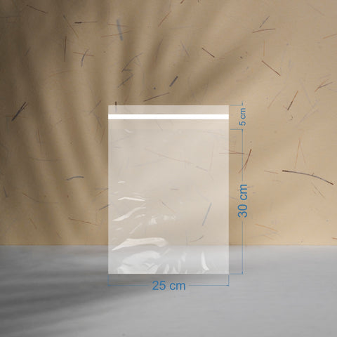 25x30+5cm Buzlu Şeffaf Kargo Poşeti