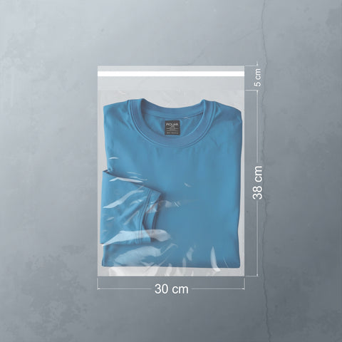 30x38+5cm Buzlu Şeffaf Kargo Poşeti