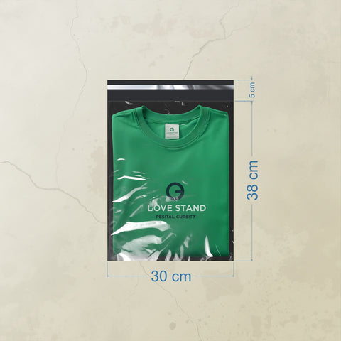 30x38+5cm Tek Taraf Şeffaf Kargo Poşeti