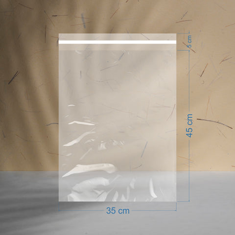 35x45+5cm Buzlu Şeffaf Kargo Poşeti