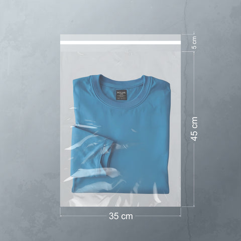 35x45+5cm Buzlu Şeffaf Kargo Poşeti