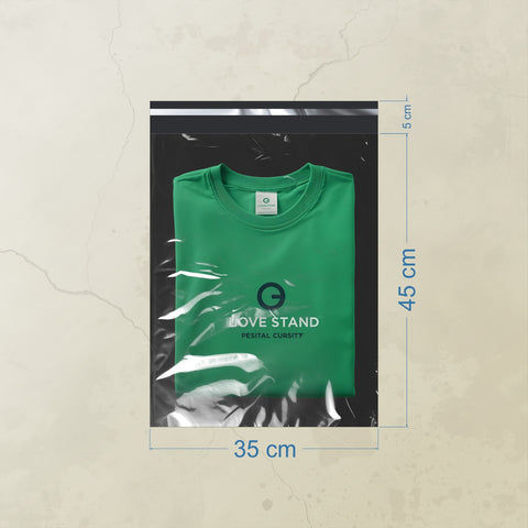 35x45+5cm Tek Taraf Şeffaf Kargo Poşeti