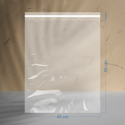 45x55+5cm Buzlu Şeffaf Kargo Poşeti