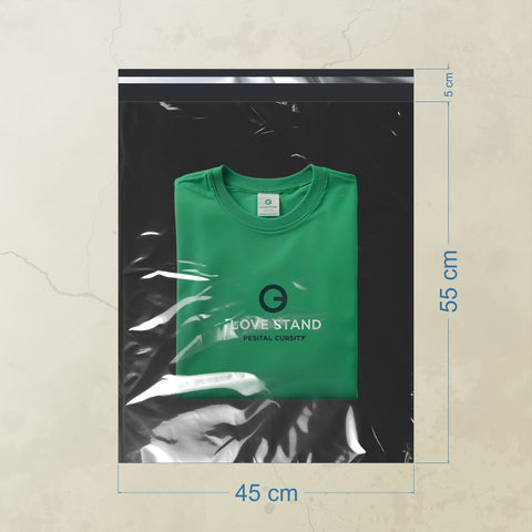 45x55+5cm Tek Taraf Şeffaf Kargo Poşeti