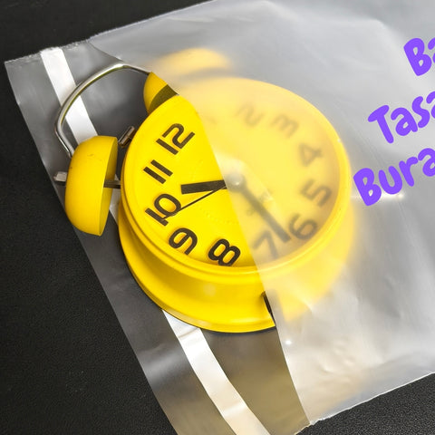 30x38+5cm Baskılı Buzlu Şeffaf Kargo Poşeti